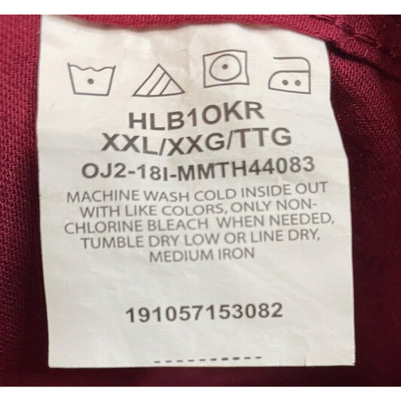 Wrangler Dress Shirt Burgundy Button Up Premium Quality Long Sleeve Shirt NWT - Picture 7 of 8